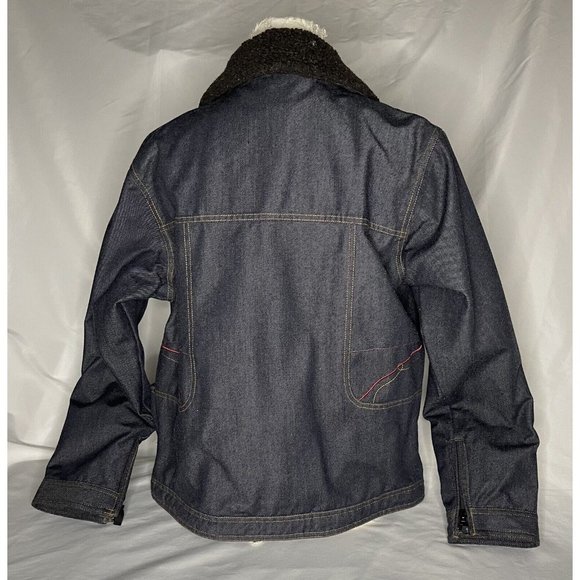 Vintage ROXY sz Large Retro Snowboard SkiJacket Blue Zip Denim look X-series - Picture 2 of 16